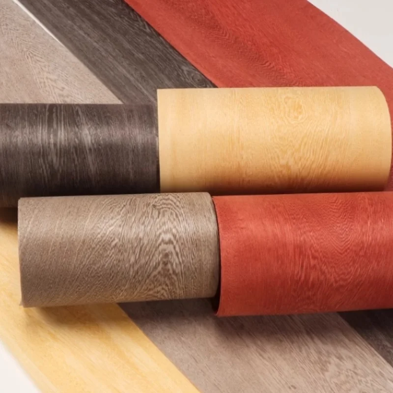 Natural Dyed Wenge Wood Veneer Sheet Red Gray Colors for Furniture DIY Projects Cabinets Door PanelsL: 2.5MetersX17cm T: 0.2mm