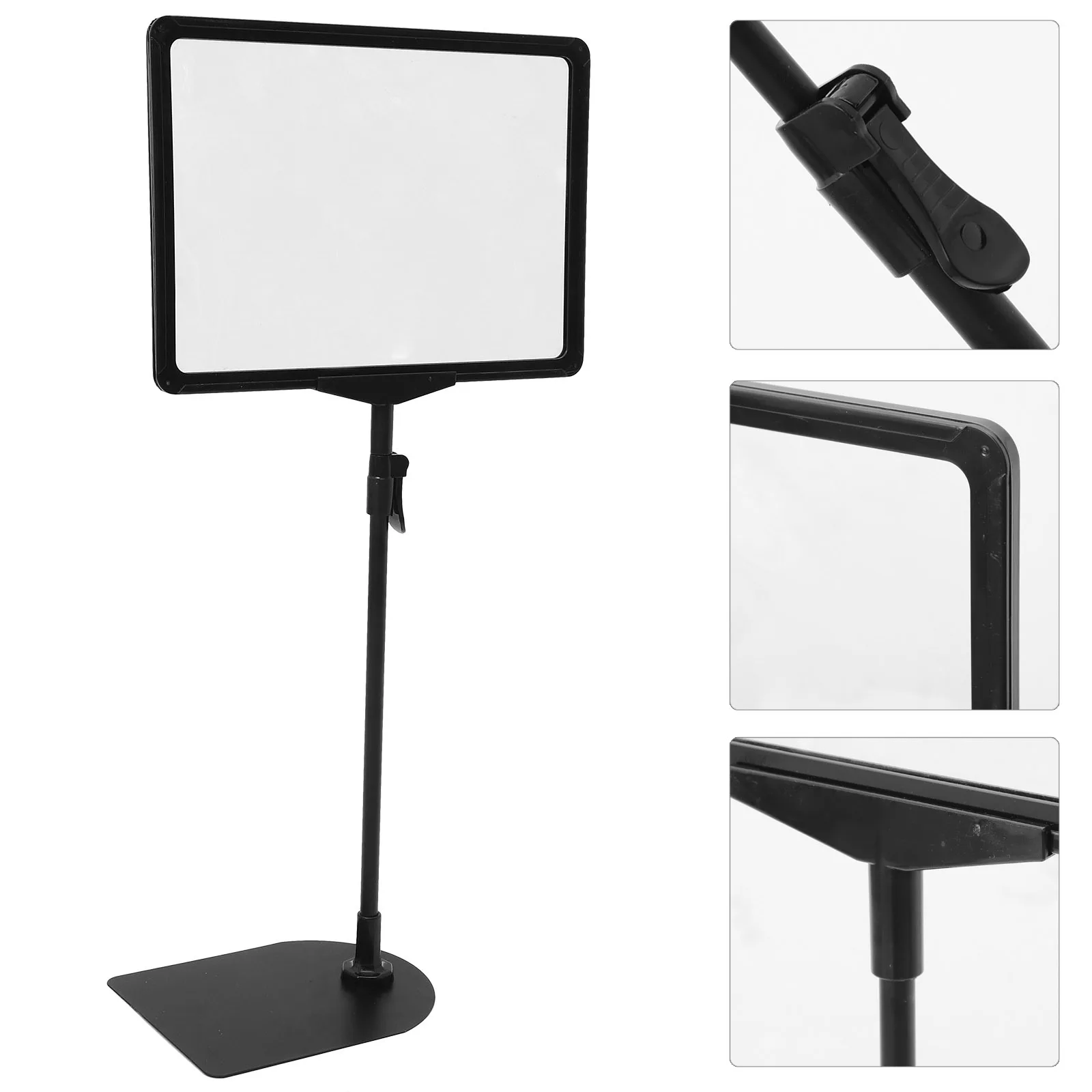 

1pcs A4 Erasable Price Tag Display Holder for Fruits Vegetables Retractable Shelf Label Stand Sturdy Plastic Stainless Steel