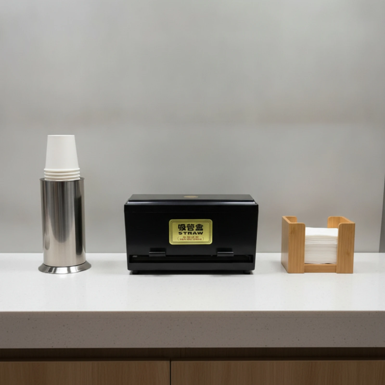 ストローディスペンサー-省スペースストローホルダーボックスコンテナ-カフェ、ドリンクステーション、準備エリアに最適な頑丈で長持ちするストローホルダーボックスコンテナ