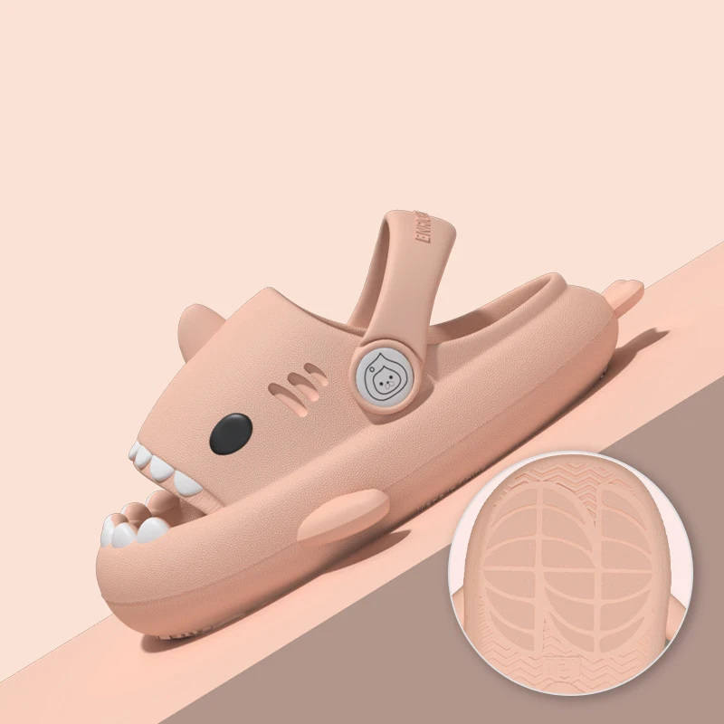 Kinder Sandalen Kinder Hausschuhe Schuhe Cartoon Hai Sommer Jungen Mädchen Baby Dicke Weiche Sohle Rutschfest – Detail 8