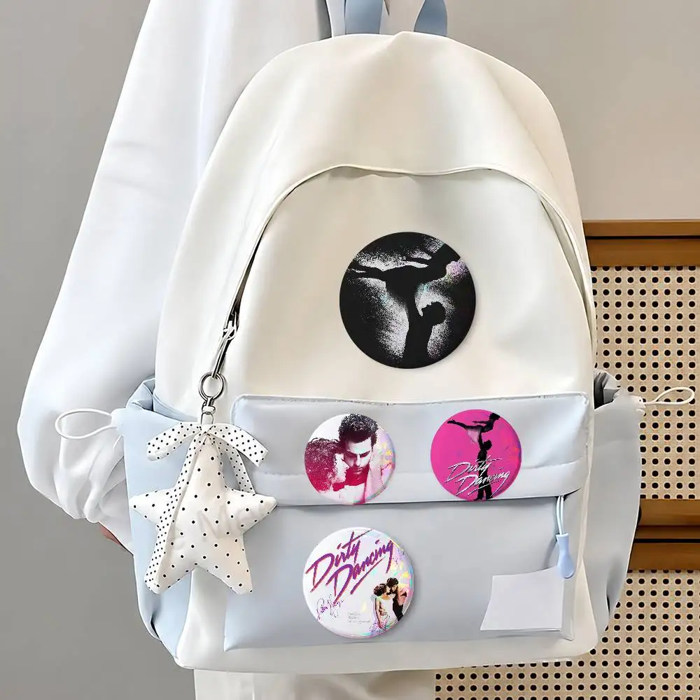 Dirty Dancing Mos-e-vies Mixed Theme Round Button Badge Set Anime Cartoon Music Game Fashion Pins For Bags Clothes Accessories