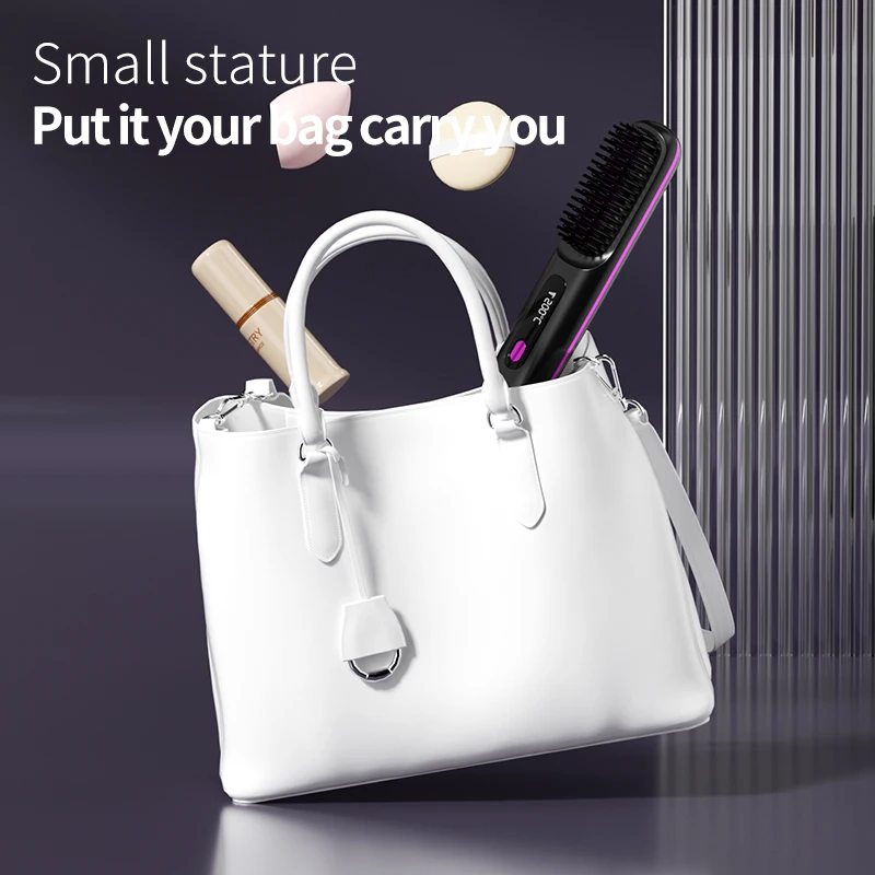 مكواة فرد الشعر اللاسلكية، تسخين خلال 20 ثانية، مضادة للحرق، مضادة للتشابك، محمولة، مناسبة للاستخدام الرطب والجاف #5