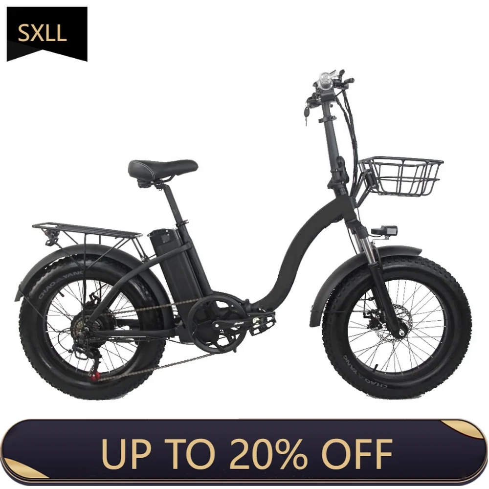 

Электровелосипед SXLL с 20-дюймовыми широкими шинами, 7 скоростями, двигателем 500W/1000W, аккумулятором 13AH/20AH, подходит для взрослых, с дистанционным управлением.