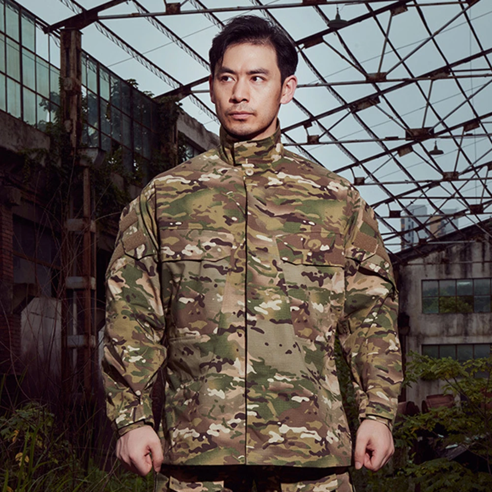 Tactical Camouflage Coat Hunting Long Sleeved Jacket Men\'s Training Uniform Outdoor Paintball Camping Windbreaker Clothing