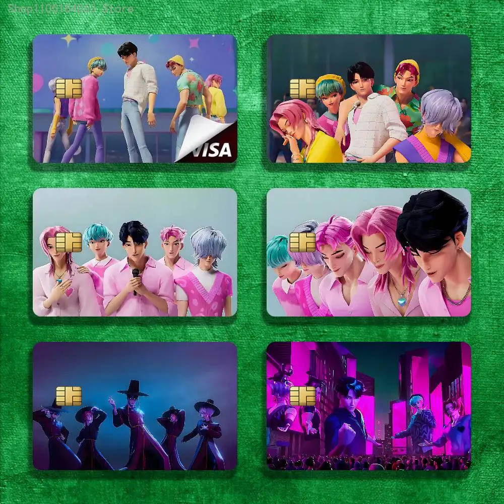 ملصقات S-Saja Boys لخصم الائتمان والخصم والبنك وبطاقة شحن الحافلة المترو المقاومة للماء لتزيين الملصقات