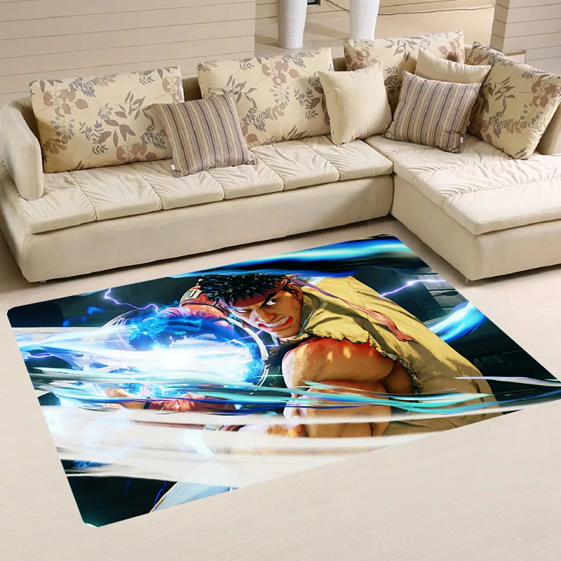 Street Fighter Room Mats Classic Game Kitchen Rug Doormat Entrance Door Carpets Home Rugs Bathroom Mat Balcony Foot Carpet Bath