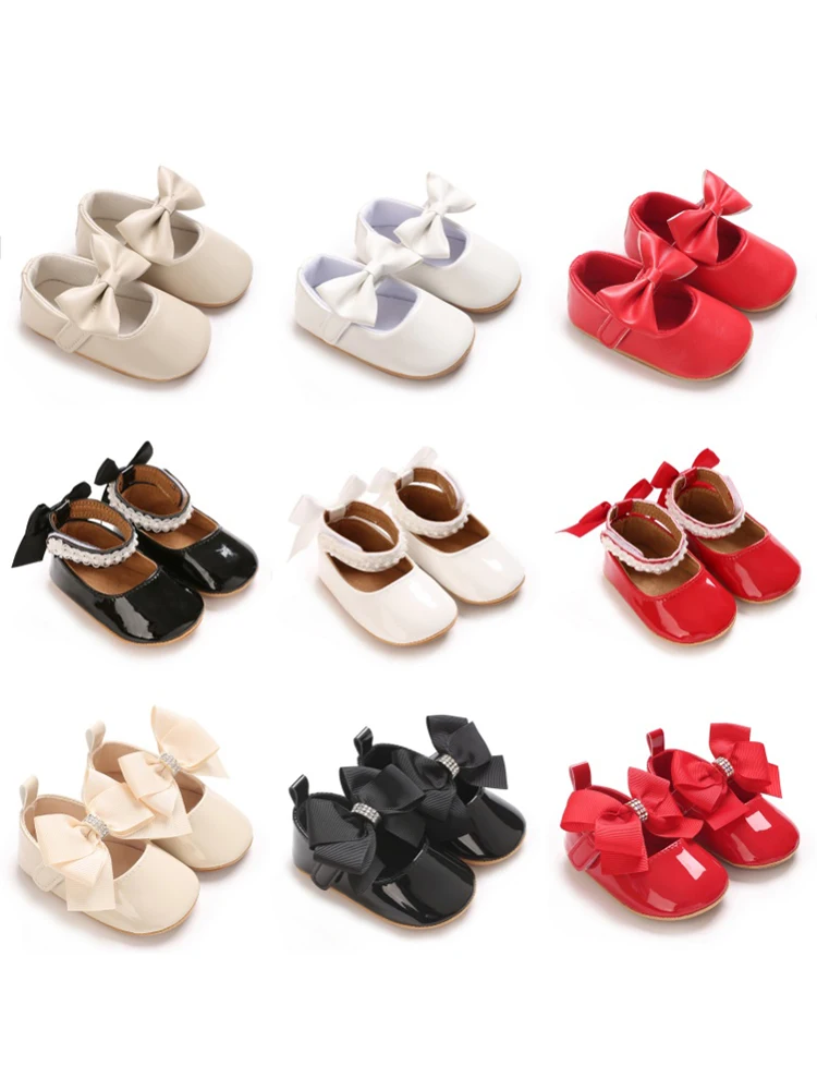 

Обувь для маленьких девочек, разноцветная обувь принцессы для малышей, нескользящая обувь для кроватки на мягкой подошве, первые ходунки, От 0 до 18 месяцев