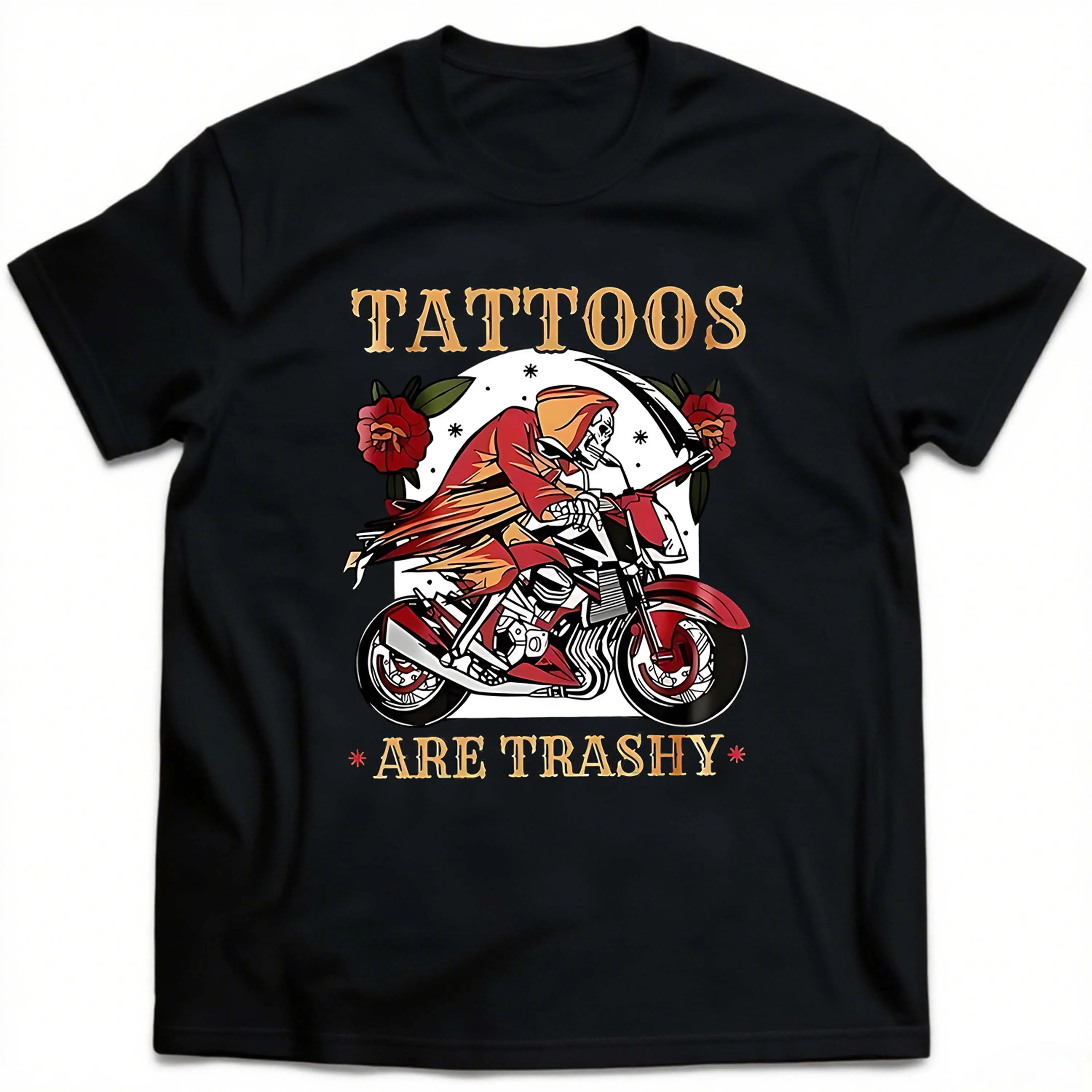 Camiseta masculina plus size, gola redonda de algodão puro preto, adequada para uso ao ar livre na primavera e no verão, casual e confortável