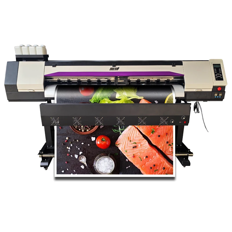 Large Format Sticker Vinyl Poster Canvas Photo Inkjet Printer Eco solvent 2880Dpi 1.8M XP600 Outdoor Printing machine