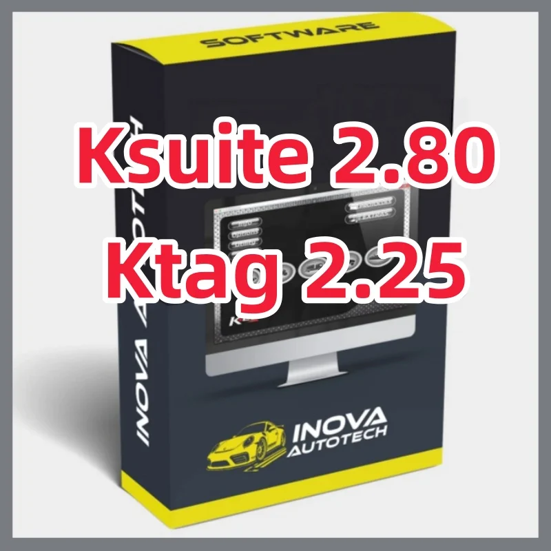 Ksuite 2.80+Ktag 2.25 Car Software for KESS V2 & V5.017 RSA Error Fix, Unlock Tool for Car Truck Bike Tractor