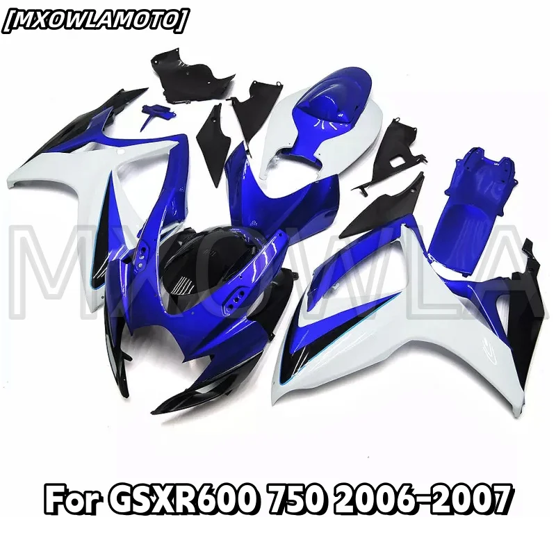 NEW ABS Motorcycle Whole Fairing kit fit for GSXR600 750 06 07 GSXR 600 GSX-R750 K6 2006 2007 full Fairings kits set blue