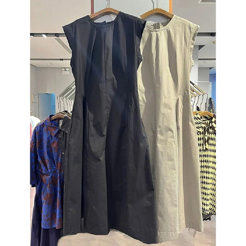 plus Size Women's Summer Dr Ele Design Svel Midi Dr A-Line Silhouette Korean Sle Commute Faion 300 Pou