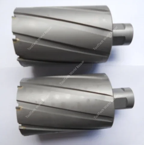 Bor magnetik apertur besar, bor kursi magnetik pelat baja plat besi mata berongga pembuka lubang bersarang 81 hingga 120*50mm