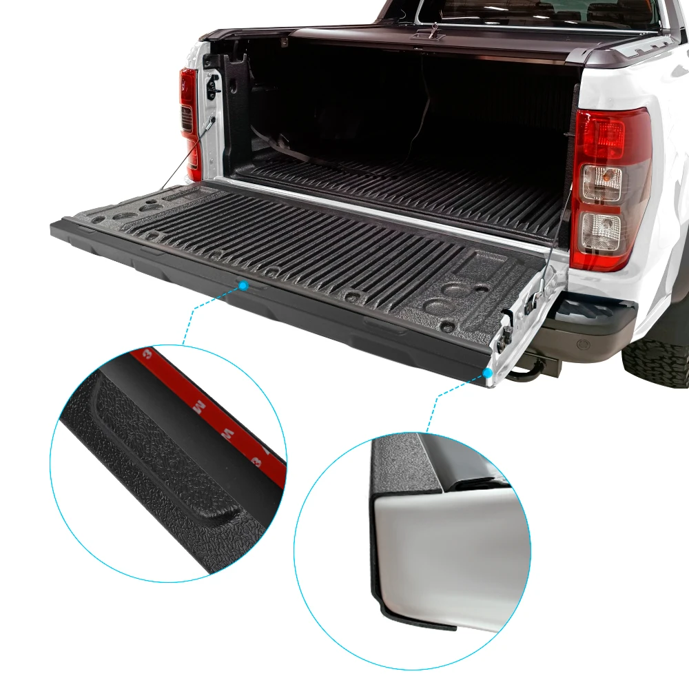 Accesorios para coche, Protector de cubierta de puerta trasera embellecedor de camión para Ford Ranger 2020-2022 Wildtrak XLT XLS XL, estilo de