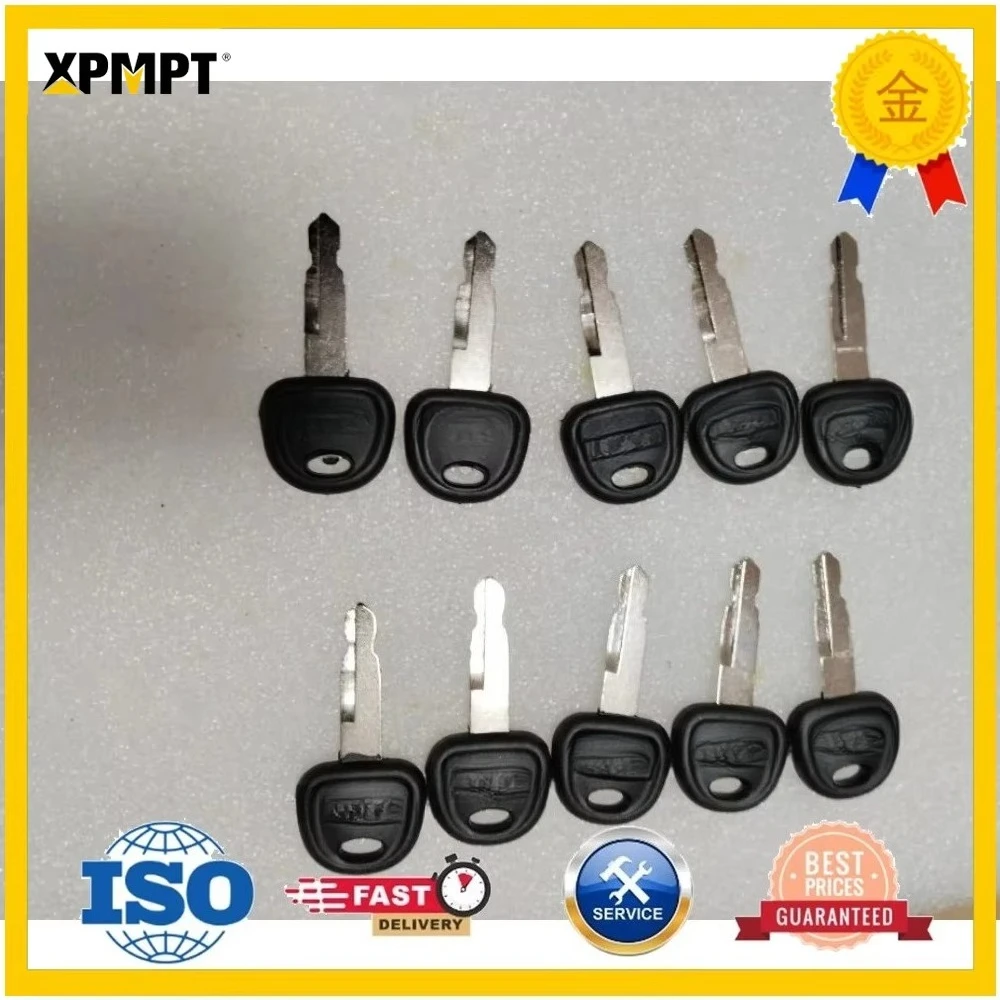 10PCS Ignition Key for Sany Excavator Parts Key SY 55 75-9 135-855 60 65 75 135 215C