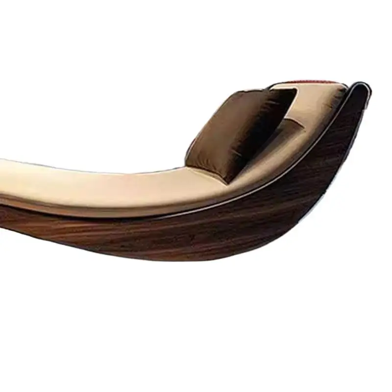

Italian Solid Wood Chaise Longue North American Black Walnut Deck Chair Office Hotel B & B
