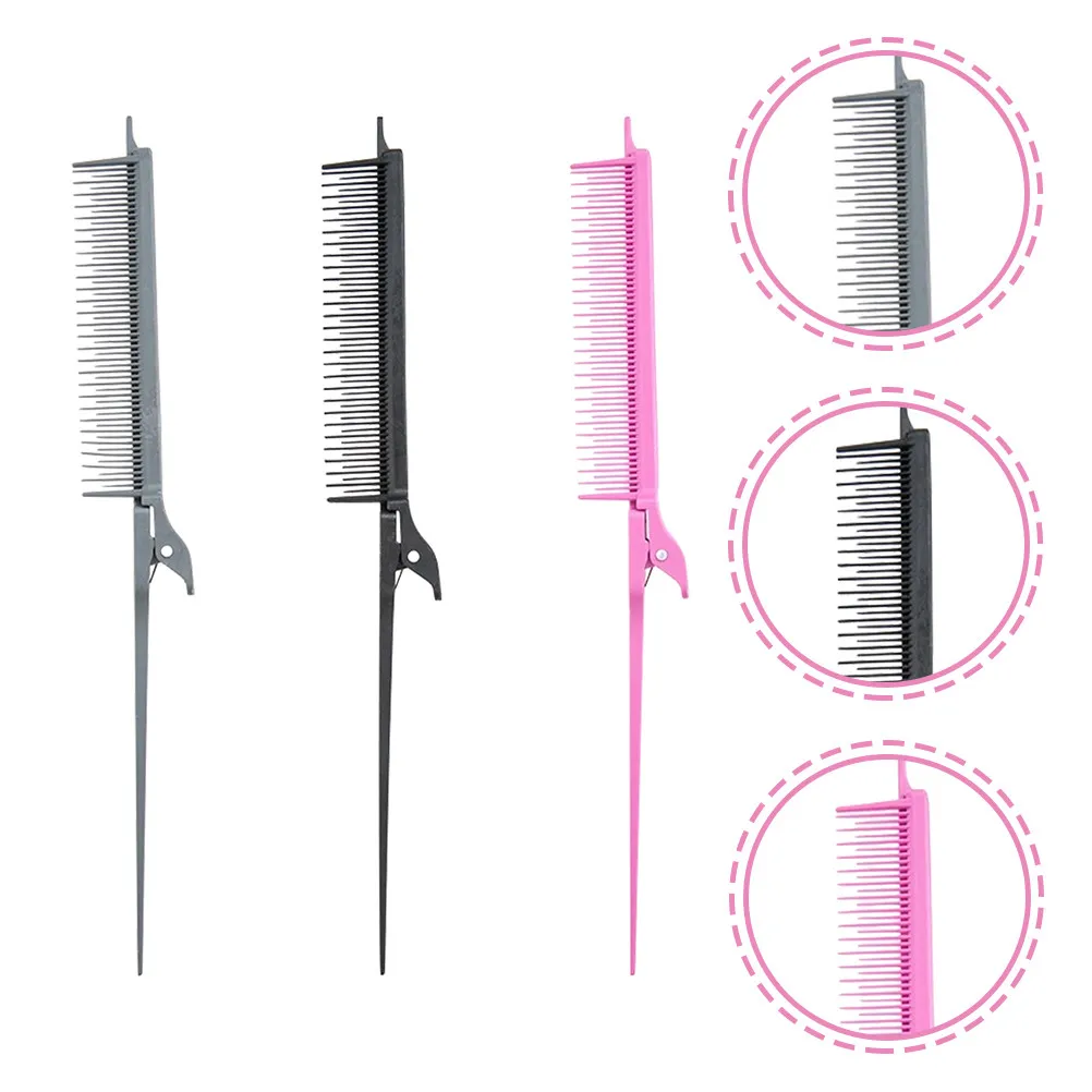 

3Pcs Styling Comb Rat Tail Design Carbon Material for Hair Parting Dyeing Cutting Professional Combs for Hair Stylist Women