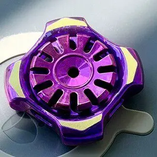 Used EDC Wm Ice Crystal Titanium Clown, Fingertip Gyro Edc Metal Decompression Toy Tide Play