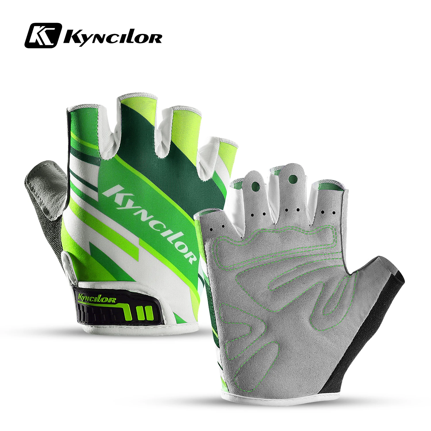 Kyncilor Breathable Lycra Fabric Cycling Gloves Road Bike Gloves Riding MTB Outdoor Bicycle Sport Gloves Half Finger Gloves