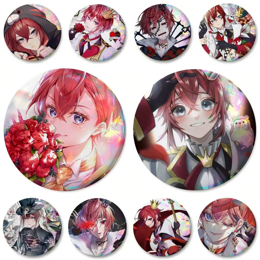 Anime Characters Riddle Rosehearts Round Badges Can Be Used To Decorate Clothes And Backpack Pins