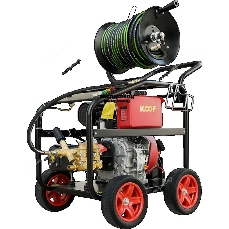 180bar 30lpm Oil High-Pressure Jet Washer with Reliable Pump and Motor Pipe Dredging Machine Sewer Dredge Machine