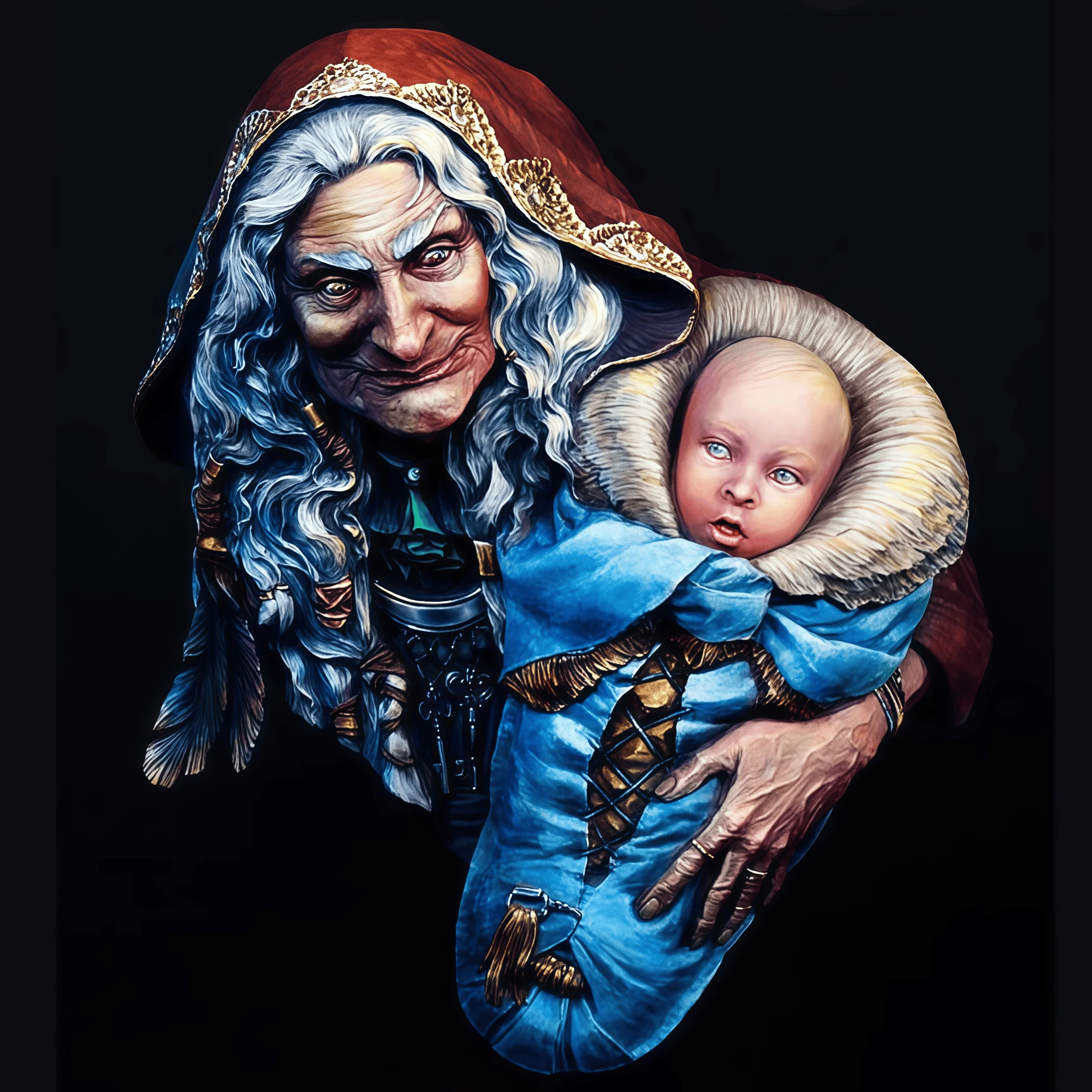 

1/10 Casting Resin Model Assembly Kit, Resin Granny Half Body, Unpainted, Requires Assembly