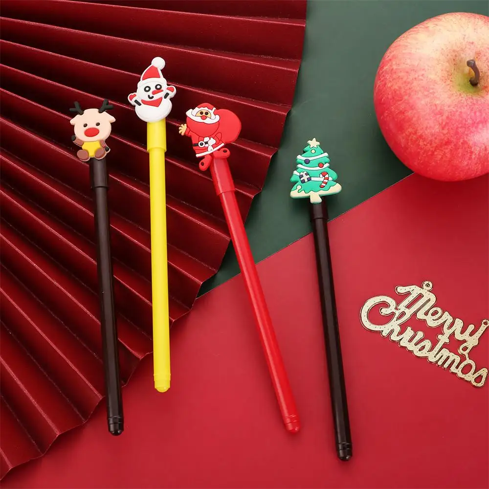 1~8PCS Convenient Black Pen Durable High Quality Signature Pen Unique Design Fun Cartoon Elk Pen Stationery Set Writing Fluency