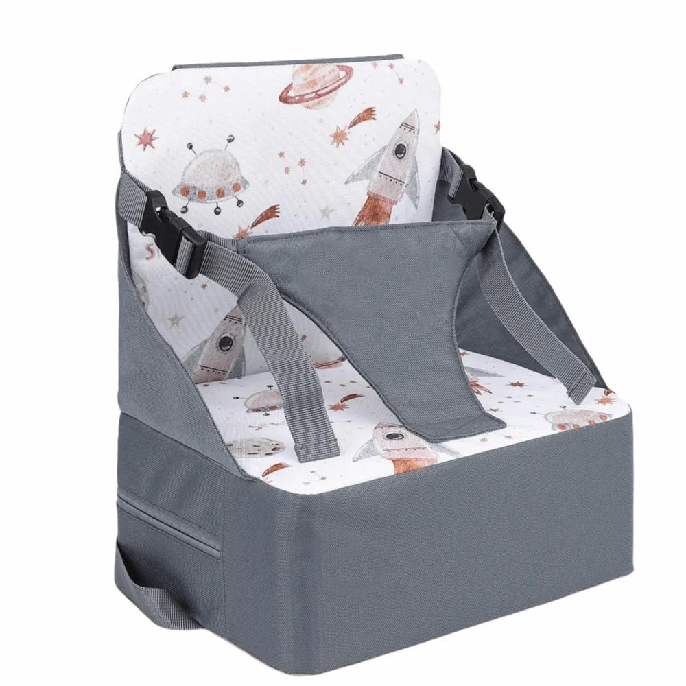 Cartoon Printed Booster Seat Mat Easy Clean Foldable Toddler Dining Chair Cushion Adjustable Ventilated