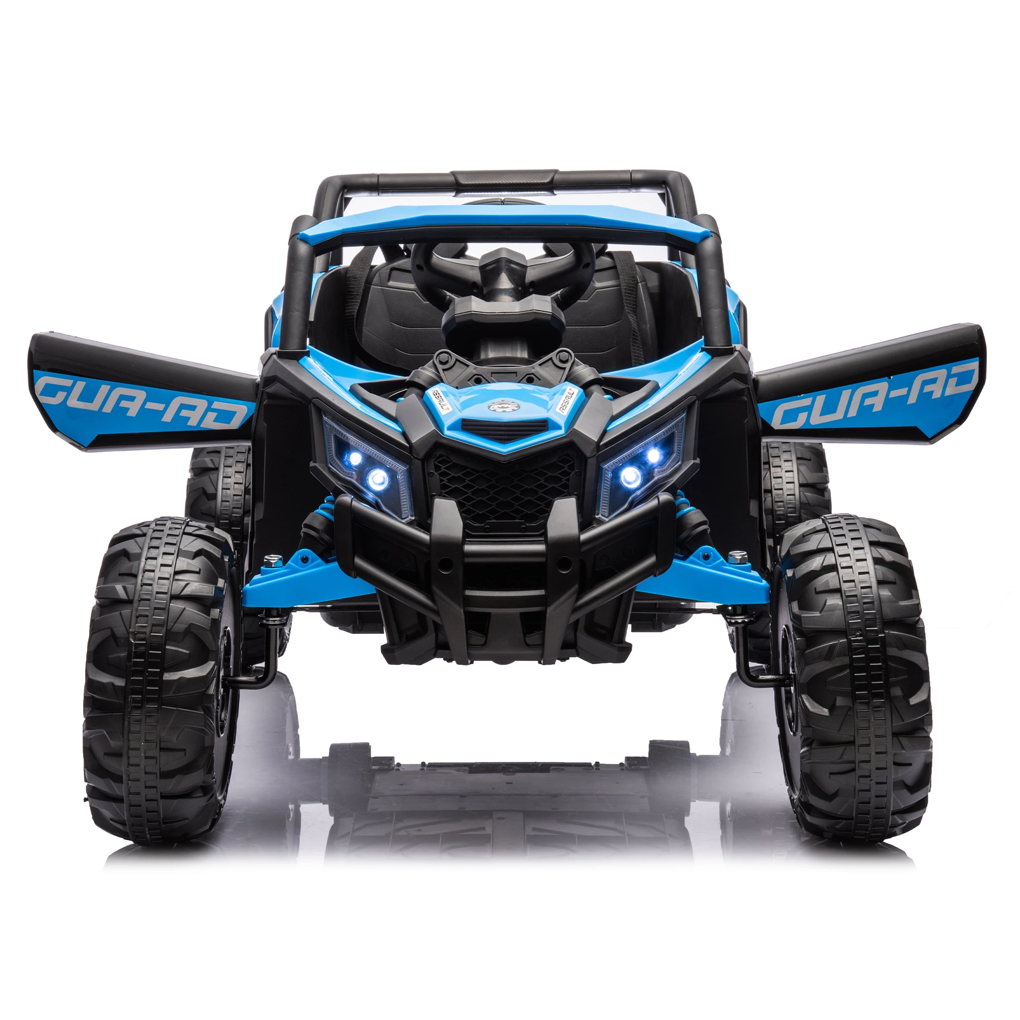 12V Ride On Car with Remote Control,UTV ride on for kid  3-Point Safety Harness, Music Player