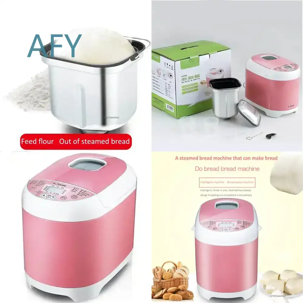 Multi-function Steamed Bread Maker for RTBR-205 Three Baking Color Bread Machine 15h Timer 14 Menu Home Bread Toaster Machine