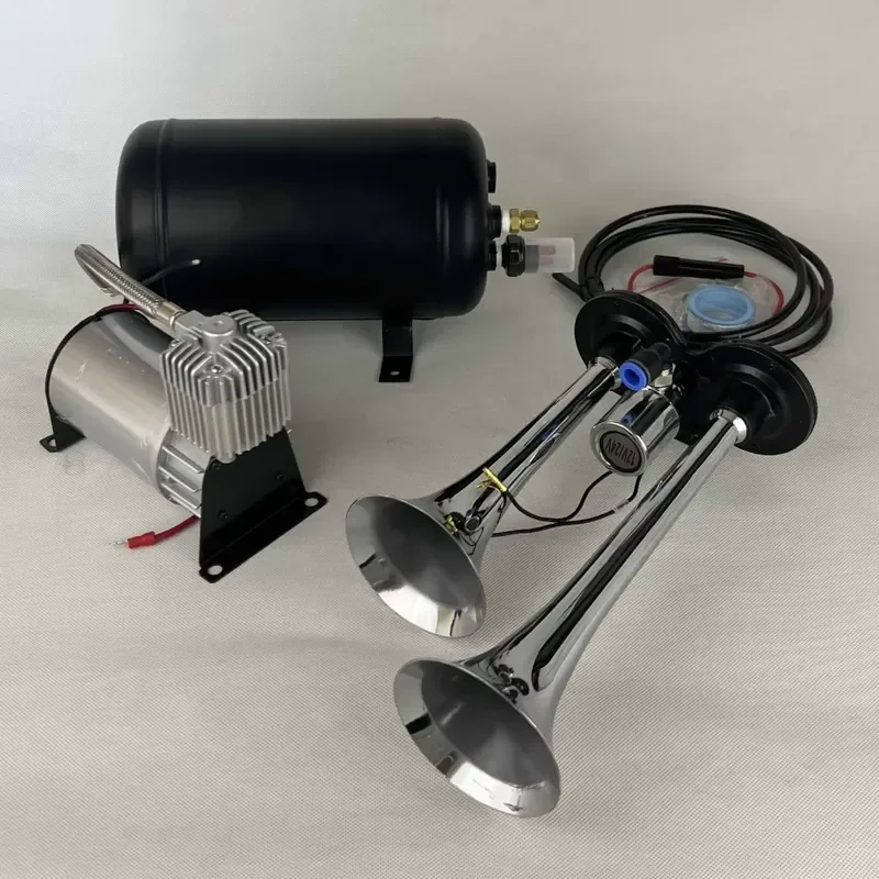 Air Horn Dual Horn Air Horn with Compressor Any 12 V Vehicle Truck Lorrys Train Boat Car Truck view 2