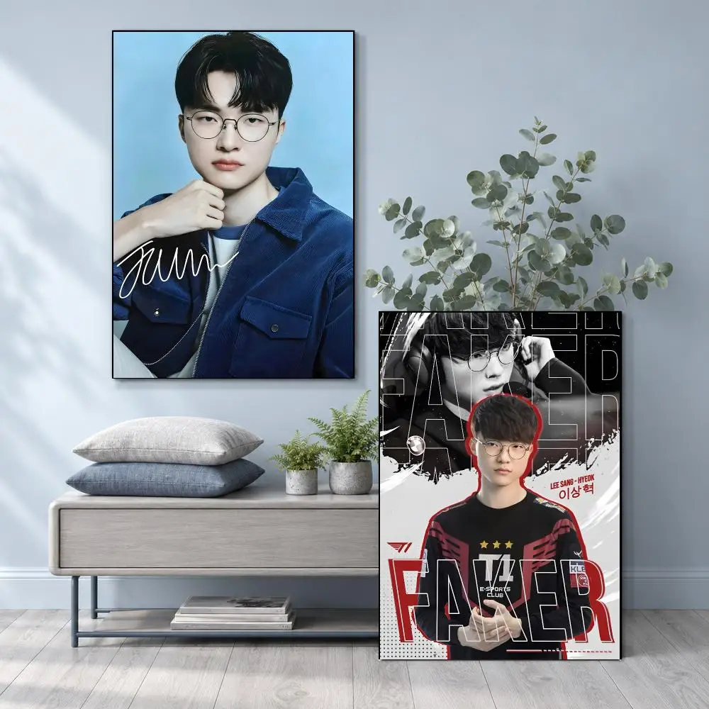 Focused Legendary Esports Faker Poster Frameless PP Self Adhesive Aesthetic Room Gift Decor