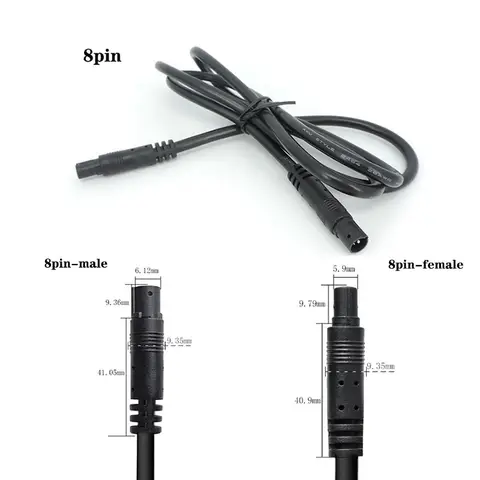 50cm 1m 2m 8pin core Male to Female Cord Car Rear View vehicle DVR Camera Reverse connector extend Cable cord HD Monitor Wire 8 best sales wire rear camera 8 pin - №7