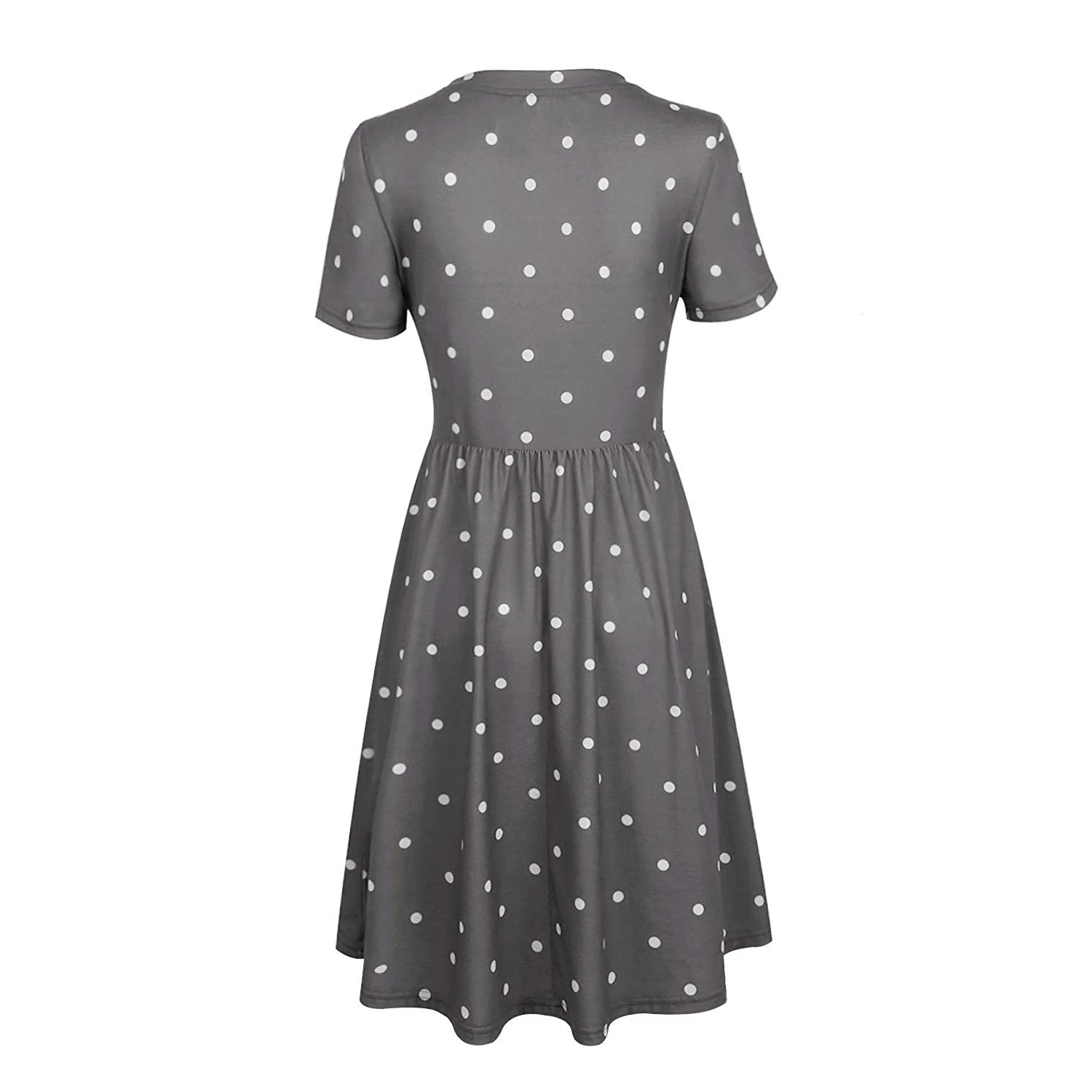 2022 New Fashion Pregnant Dress Short Sleeve Round Neck Dot Print Maternity Dress Nursing Dress