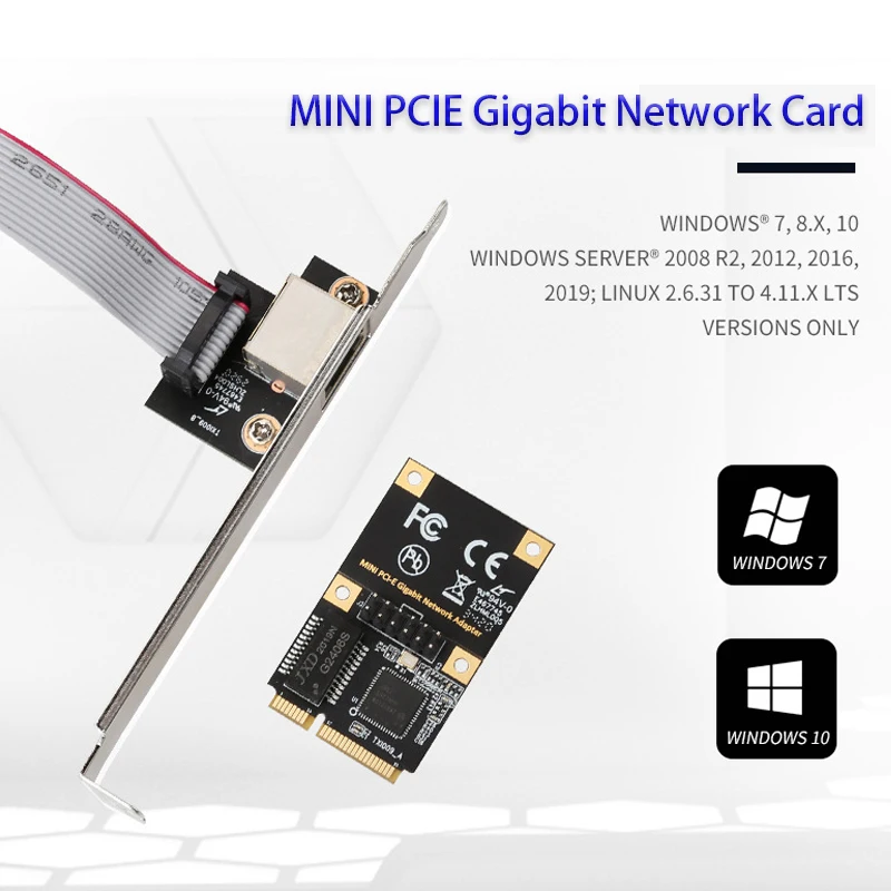 ミニPCIE-LANカード,RJ-45 LANアダプター,ギガビットネットワークカード,イーサネット,10 mbps,100 mbps,1000mbps,デスクトップ用