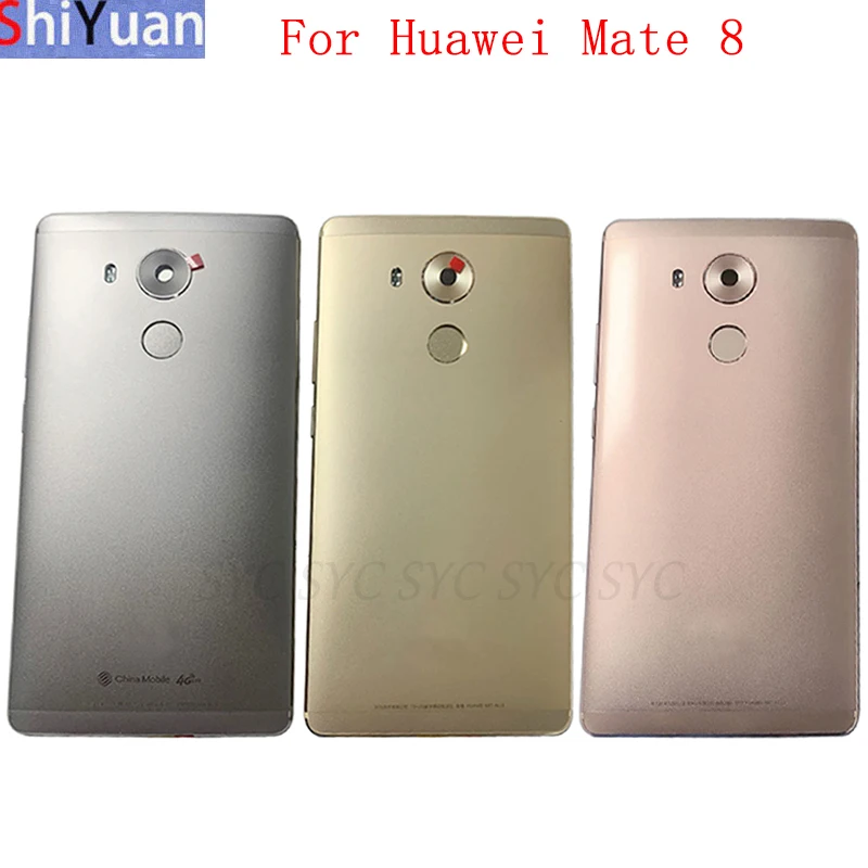 

Крышка батарейного отсека, задняя крышка корпуса для Huawei Mate 8, задняя крышка с отпечатком пальца, гибкий кабель, запасные части для логотипа