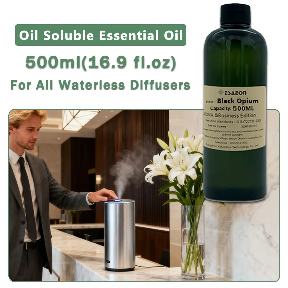 ESAEON Fragrant Essential Oils - For All Waterless Aromatherapy Machines, Aroma Diffuser Oil, Black Opium - 500ML (16.9 fl.oz)
