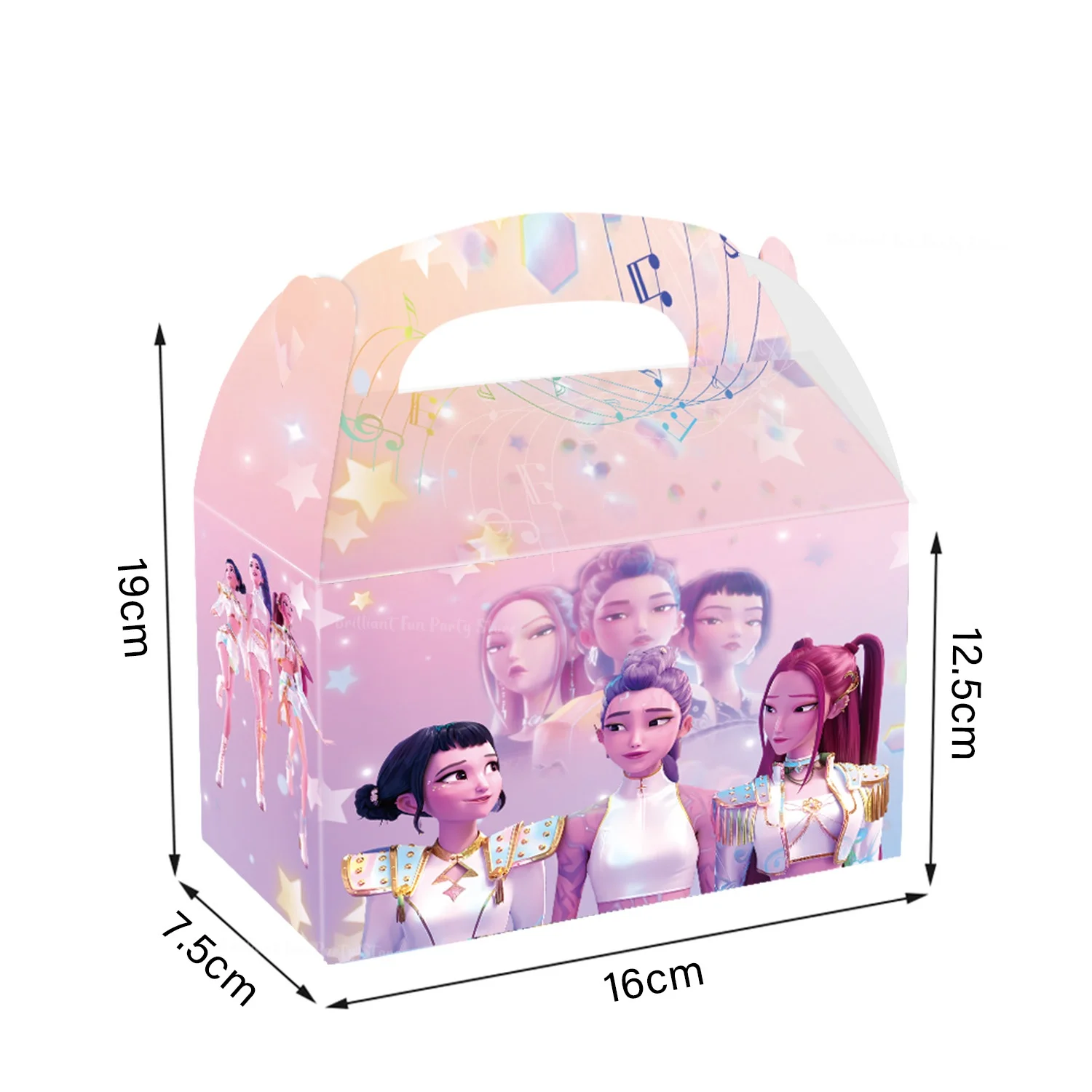 Demon Hunters Party Kpop Favor Treat Boxes Paper Gift Big with Handles for Snacks Cookie Candy Toys Birthday Party Babyshower - view 6