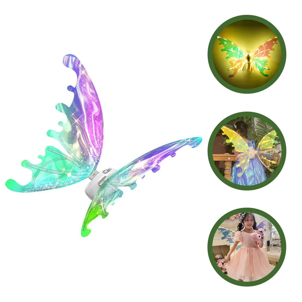 

Fairy Wings Butterflies Party Supplies Butterfly Light Kids Clothes for Girls Costume Shine Cosplay