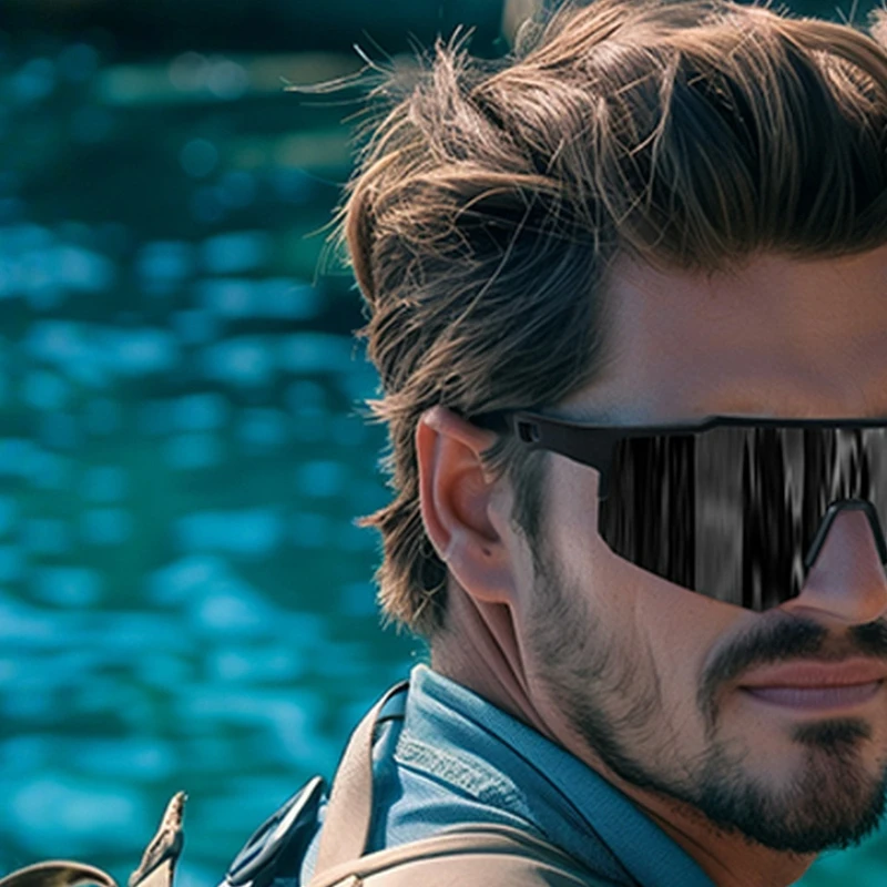 Unisex Übergroße Bergsteiger-Sportbrille Modische Gläser Geeignet für Outdoor-Sportarten