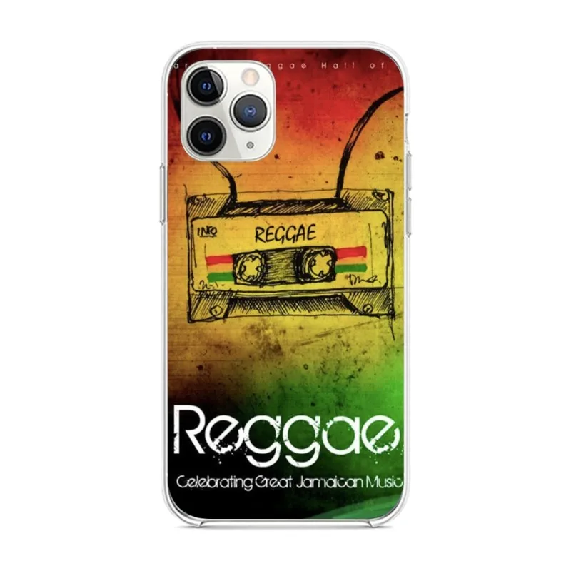 Reggae Music Mobile Phone Case for iPhone 14 13 12 11 XS X 8 7 6 Plus Mini Pro Max SE 2022 Clear Phone Cover Funda