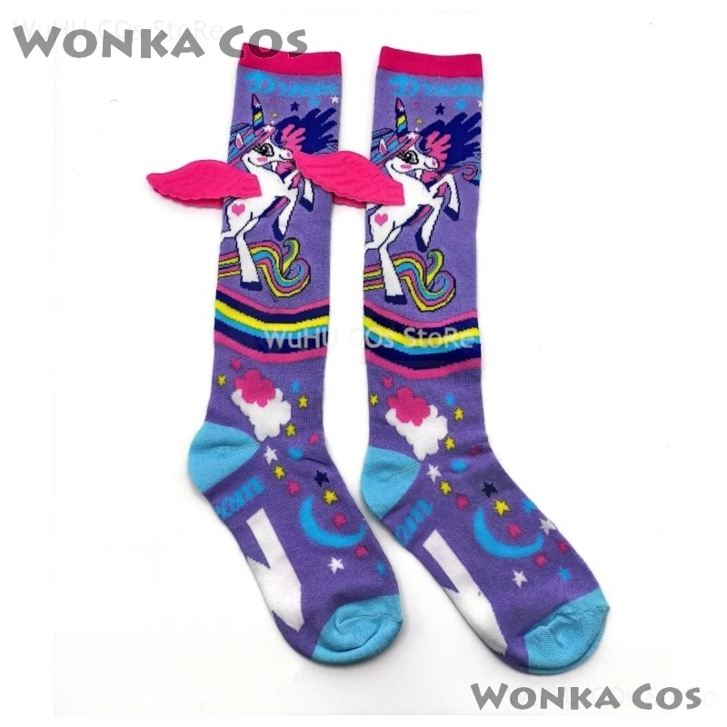 2025 Nuovi calzini alla moda della principessa dell'anatra del fumetto per i calzini del filato della novità delle donne Accessori popolari dei vestiti dei bambini transfrontalieri di Natale