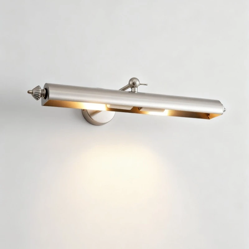 Nordic Minimalism Metal Wall Lamp Mirror Painting Mirror Headlight Retro Bedside Reading LED Sconces Toilet Makeup Kitchen Study