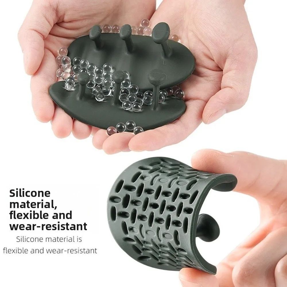 1 Pair Washable Weight Lifting Grips 3-finger Silicone Grip Silicone Palm Grips Breathable Anti-slip Dumbbell Grippers