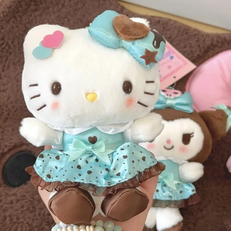 

Sanrio Kawaii Hello Kitty Mint Chocolate Series Hellokittys Girls Bag Pendant Plush Doll My Melody Kuromi Girls Toy Keychain Diy