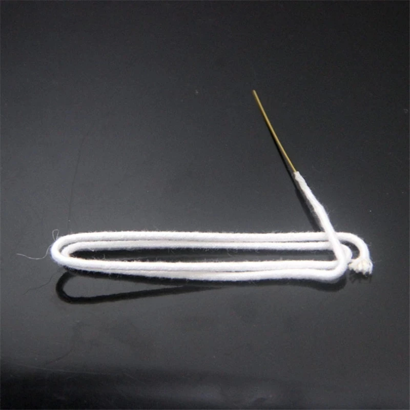 30cm/pcs Cotton Wire Wicks with Long Metal Needle Fit For Zippo Kerosene Oil Petrol Lighters DIY Repair Upgrade Accessory