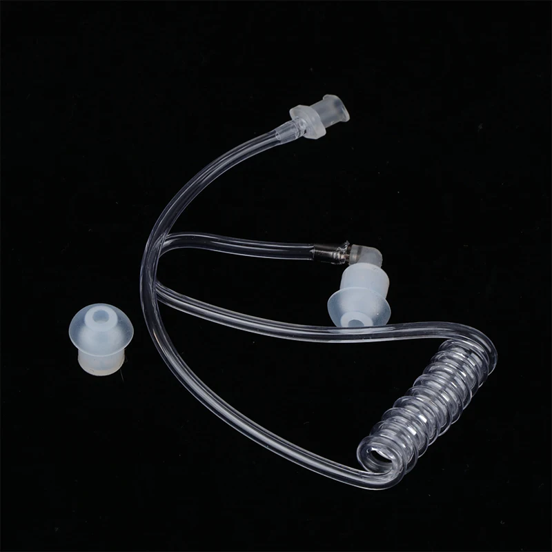 Transparent Coil Acoustic Air Tube Earplug Replacement For Radio Earpiece Headset for Motorola For Baofeng Radio Drop Shipping