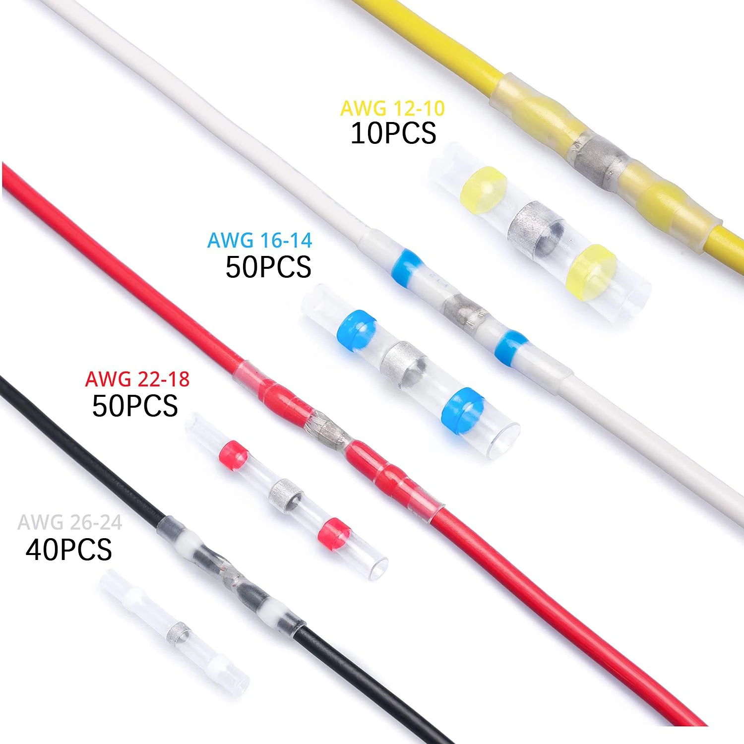 طقم سلك محكم الغلق ملحوم مقاوم للماء وعزل ، محطة سلك معزولة ، لحام ، إرساء وخياطة ، انكماش حراري ،!