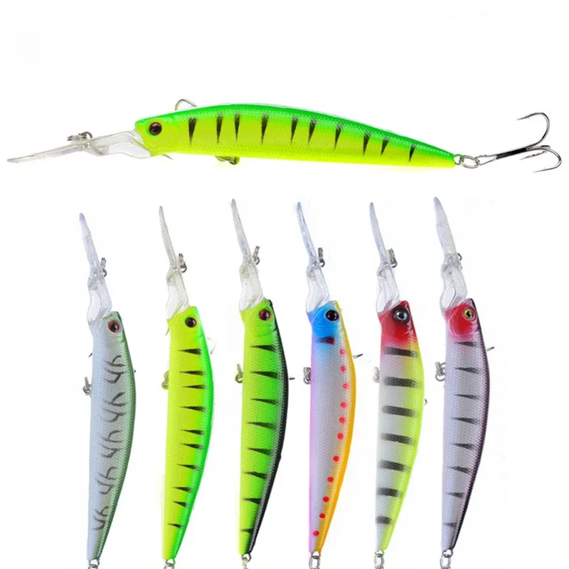 

1pcs Minnow Fishing Lure 14.5cm 15g Crankbait Artificial Hard Bait Fly Fishing Tackle Plastic Fish Wobbler Pesca Japan