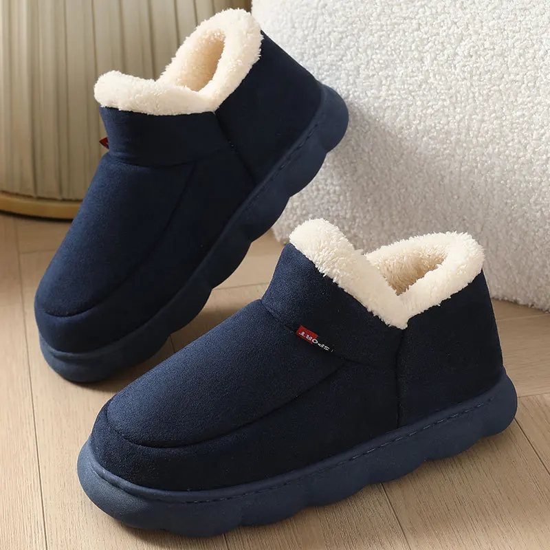 Bebebealy-Chinelos De Pele Fofa para Homens e Mulheres, Pelúcia, Casa, Algodão, Feminino, Interior, Exterior, Fuzzy, Sapatos Aconchegantes, Inverno, Novo